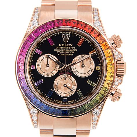 rolex rainbow women's watch|Rolex rainbow chronograph.